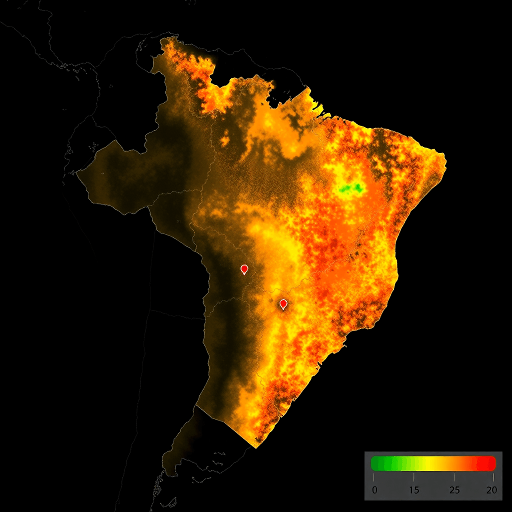 Mapa da ovinocultura em Mato Grosso